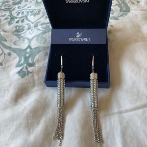 New in box original Swarowski New York dangle long earrings
